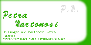 petra martonosi business card